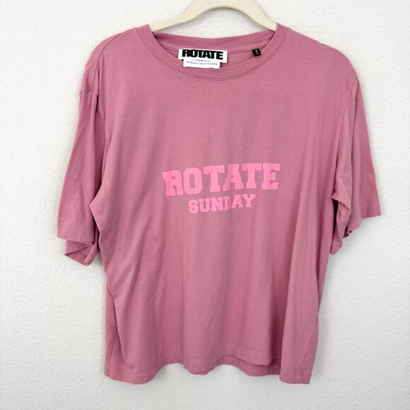 Birger Christensen Rotate Aster Womens T Shirt Top Size M Sunday Organic Cotton - Picture 1 of 9